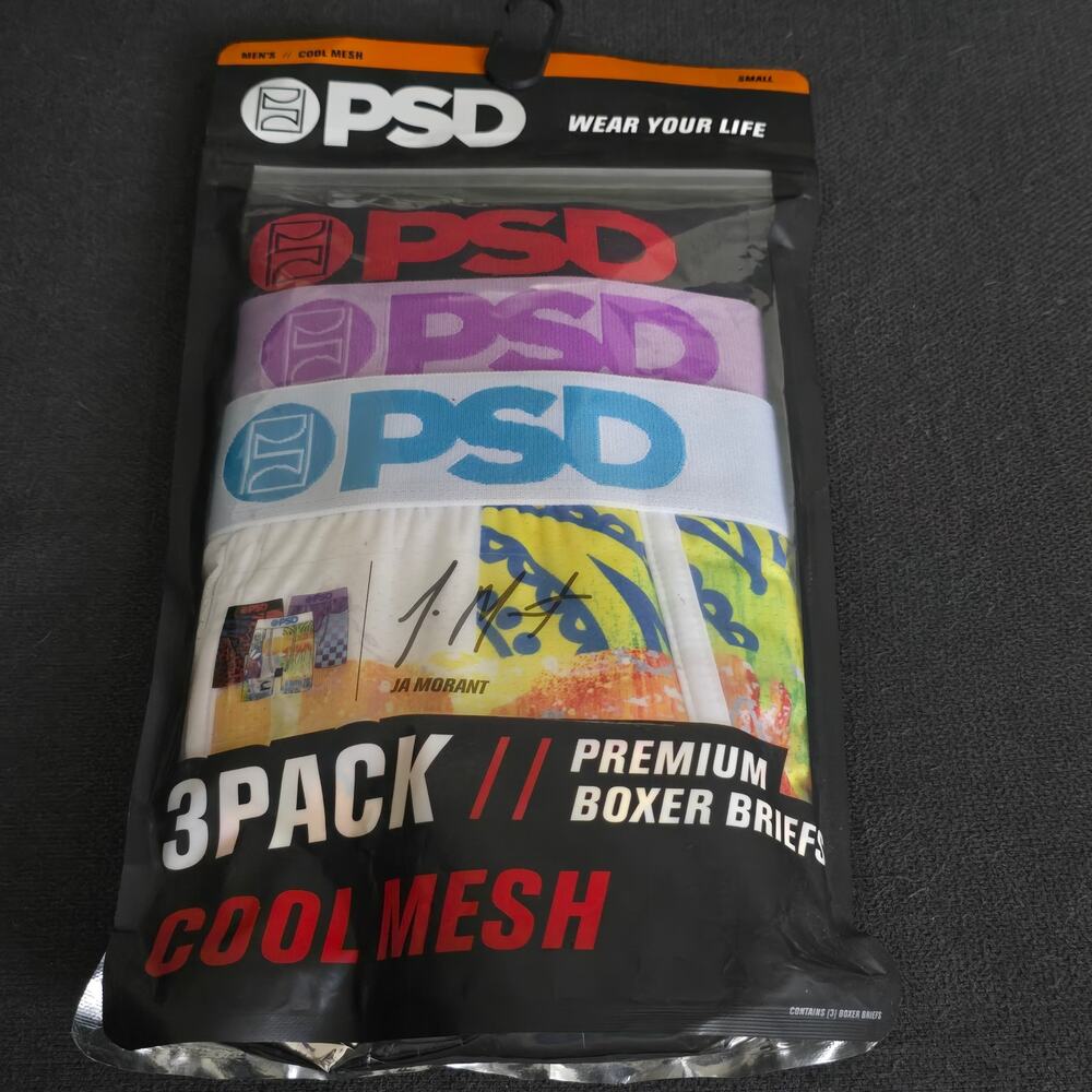 PSD Cool Mesh 3 Pack Ja Morant Cool Mesh Men's Boxer Briefs Size Small